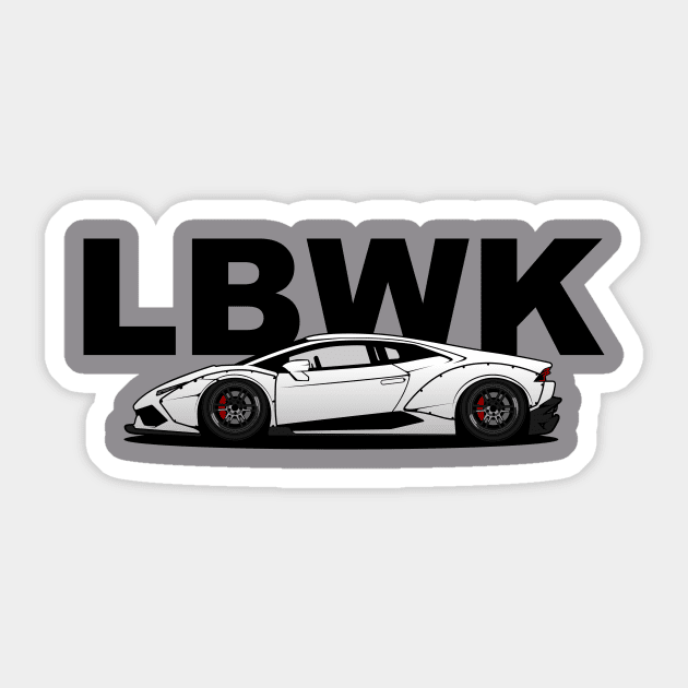 lbwk lamborghini Sticker by rclndsgn